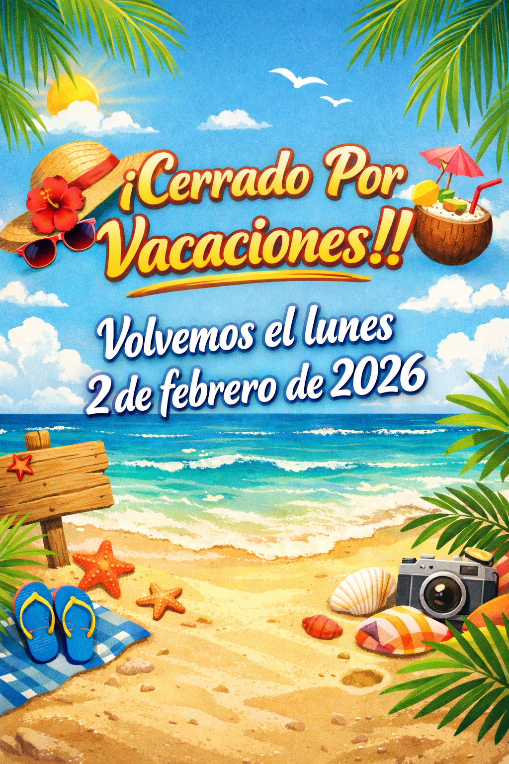 Cerrado por Vacaciones